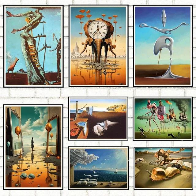 Leinwandgemälde von Salvador Dali im Surrealismus-Stil als Wandkunst für dein Wohnzimmer - Bild 1