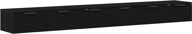 vidaXL Wandmontierter Schrank 2er Set in Schwarz und Eichen-Optik mit industriellem Look aus Holzwerkstoff - Bild 1