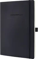 SIGEL Conceptum Notizbuch DIN A4 kariert in Schwarz mit Softcover und elastischem Verschluss - Bild 1