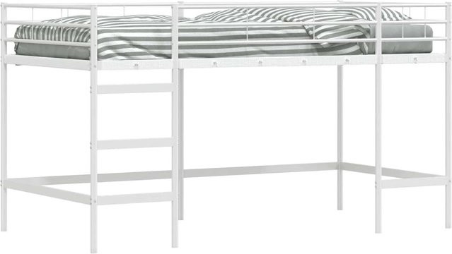 vidaXL Kinderloftbett aus Metall in Weiß, B/T/H: 200 x 79,5 x 116 cm - Bild 1