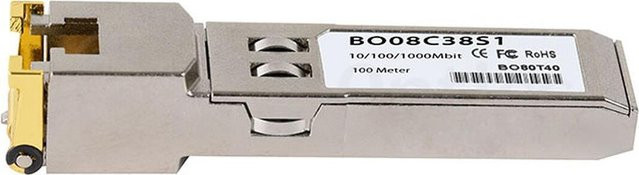 BlueOptics LFP416-BO Netzwerk-Transceiver-Modul SFP Faseroptik in Schwarz und Silber - Bild 1
