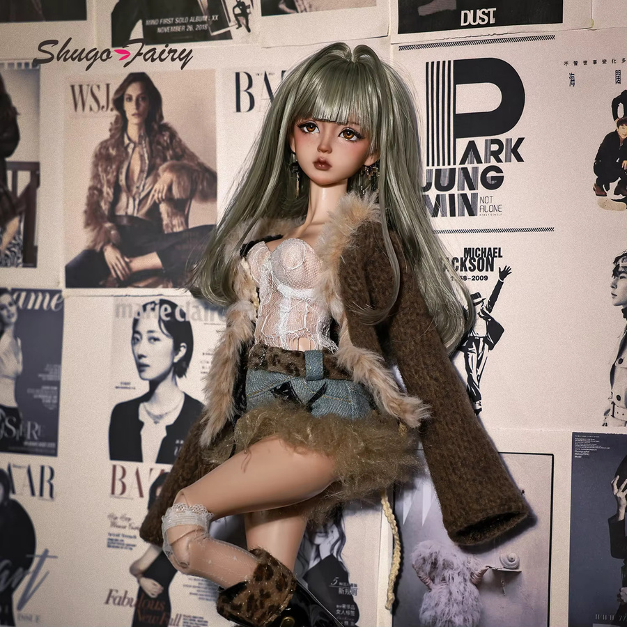 Shugafairy Sissie Original Bjd Puppe, 1/4 Komplettset, Leopardenmuster - Bild 4