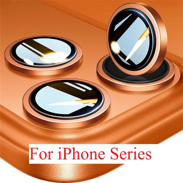 Metall Kamera Objektiv Schutz mit 3D Glas für iPhone 17 16 15 14 Pro Max Plus in Multicolor - Bild 1