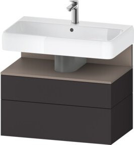 Duravit Waschtischunterschrank Qatego in Braun, B/T/H: 79 x 47 x 59 cm - Bild 1