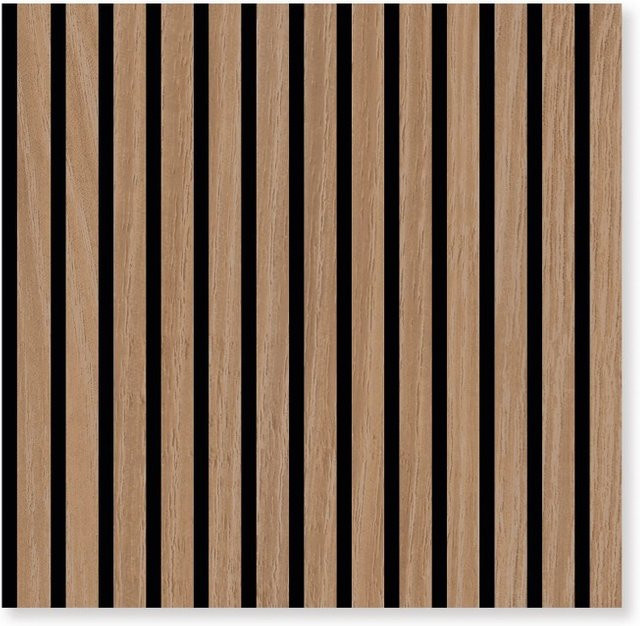 Jangal Wandpaneel Modular Wall in Eiche Furnier, Braun, B/H: 52 x 52 cm - Bild 1