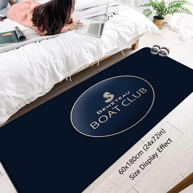 Rutschfeste Bodenmatte LjqTwelve in Blau, wasserabsorbierender Teppich für Flur, Küche oder Schlafzimmer, B/T: 160 x 120 cm - Bild 1