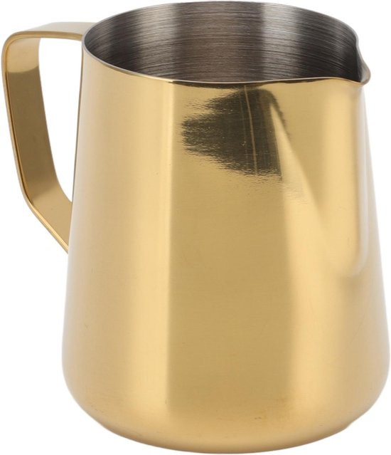 Fishine Milchaufschäumkrug aus Edelstahl in Gold, 350 ml und 550 ml - Bild 1