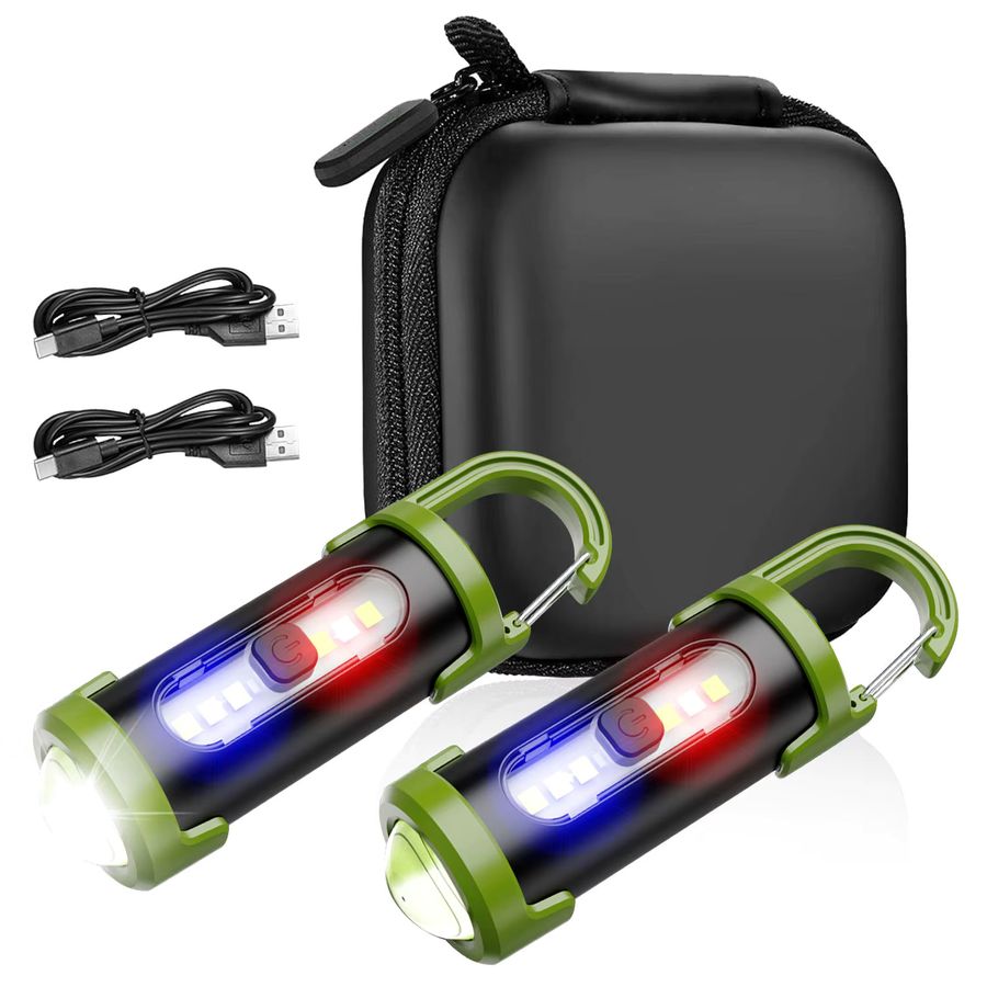 NEWBIRTH EDC-LED-Taschenlampe als Schlüsselanhänger, wiederaufladbar und wasserdicht für Camping und Wandern - Bild 7