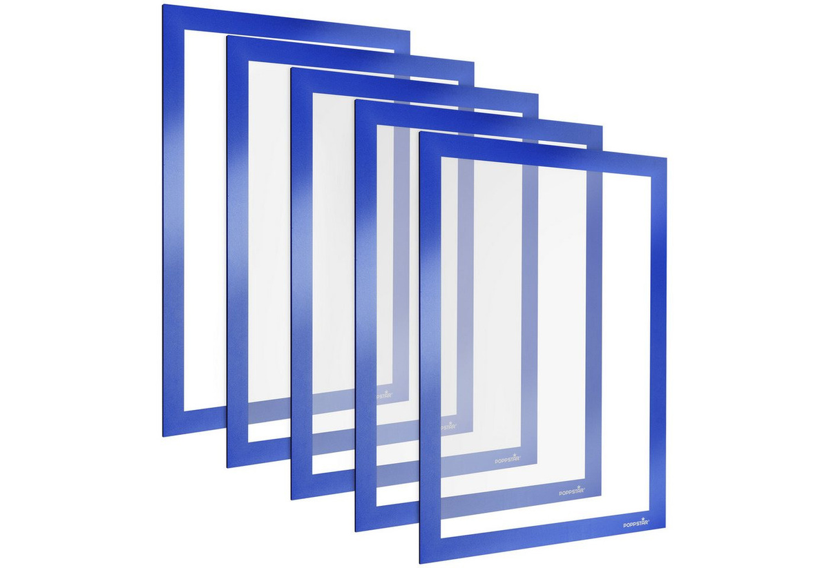 Poppstar 5er Set Magnetischer Info-Rahmen A4 in Blau, B: 32,2 cm x H: 23,6 cm - Bild 1