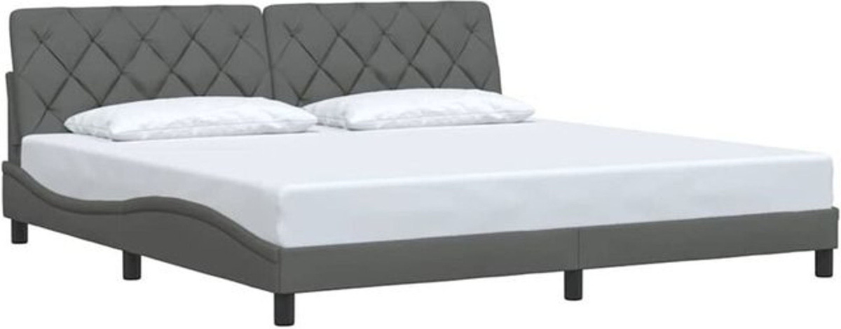 Modernes Polsterbett vidaxl aus Stoff in Anthrazit Grau ohne Matratze B/T: 200 x 200 cm - Bild 1