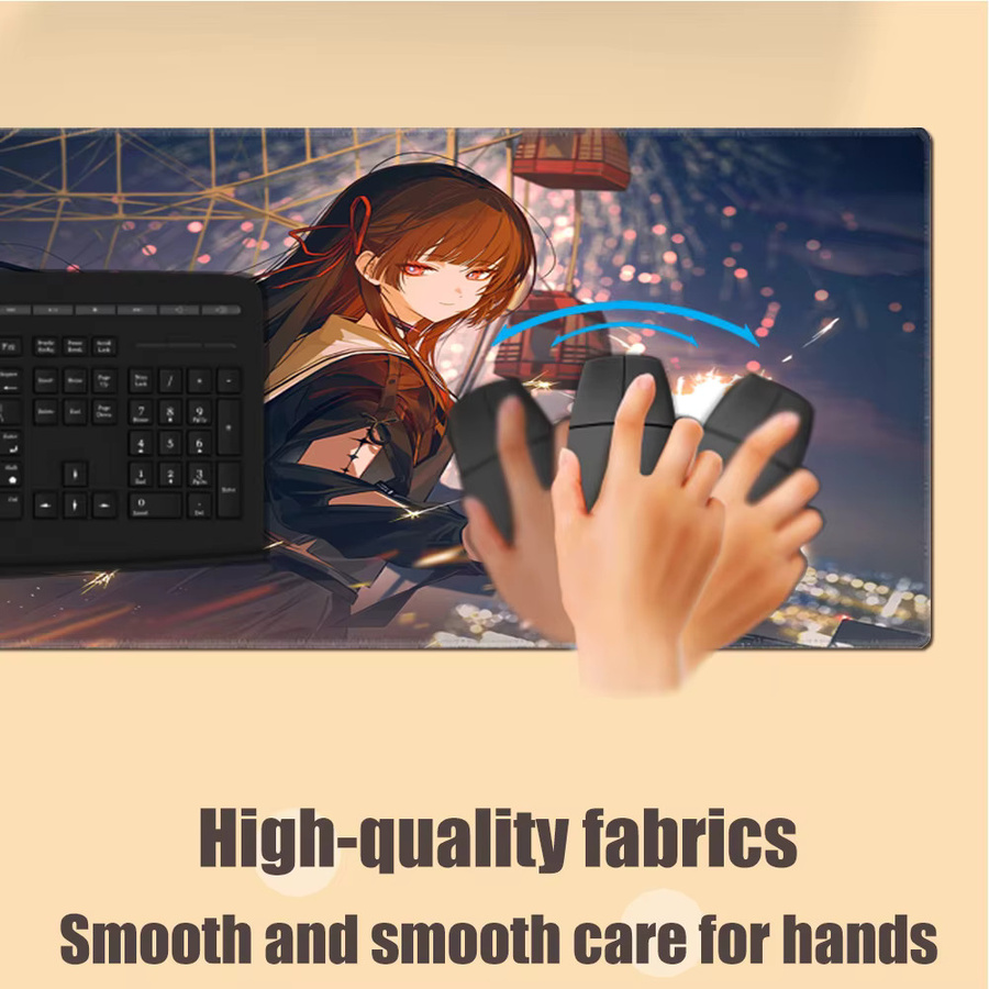 HYBXAXC Wuthering Waves Chisa Mousepad Kawaii Anime-Mädchen Gaming Mauspad in Multicolour mit rutschfester Gummibasis und HD-Druck - Bild 4