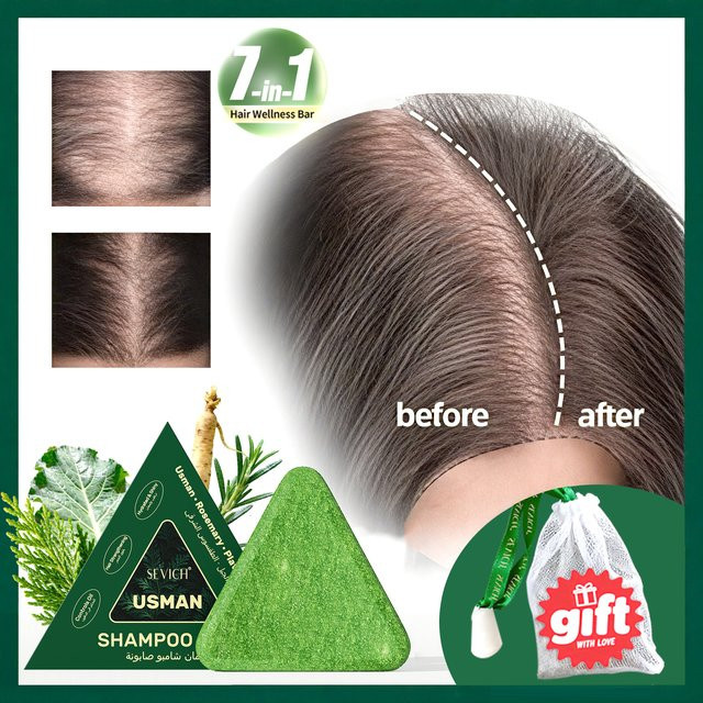 Sevich Usman Grass & Platycladus Shampoo-Seife, 120g, Unisex - Bild 1