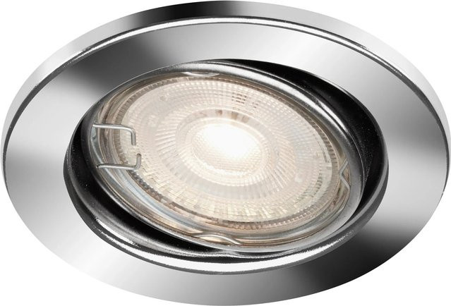 Briloner LED-Einbaustrahler rund in Chrom mit warmweißem Licht und GU10 Fassung - Bild 1
