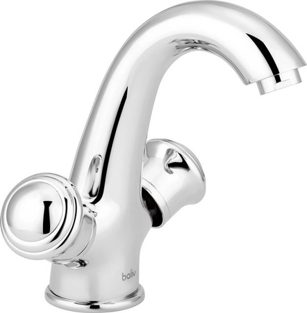 baliv Zweigriff-Waschtischarmatur WT-5100 Einhebel Verchromt Silver