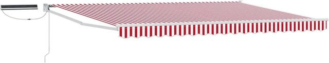 vidaXL Elektrische Ausziehbare Markise in Rot und Weiß, B: 400 cm, T: 300 cm - Bild 1