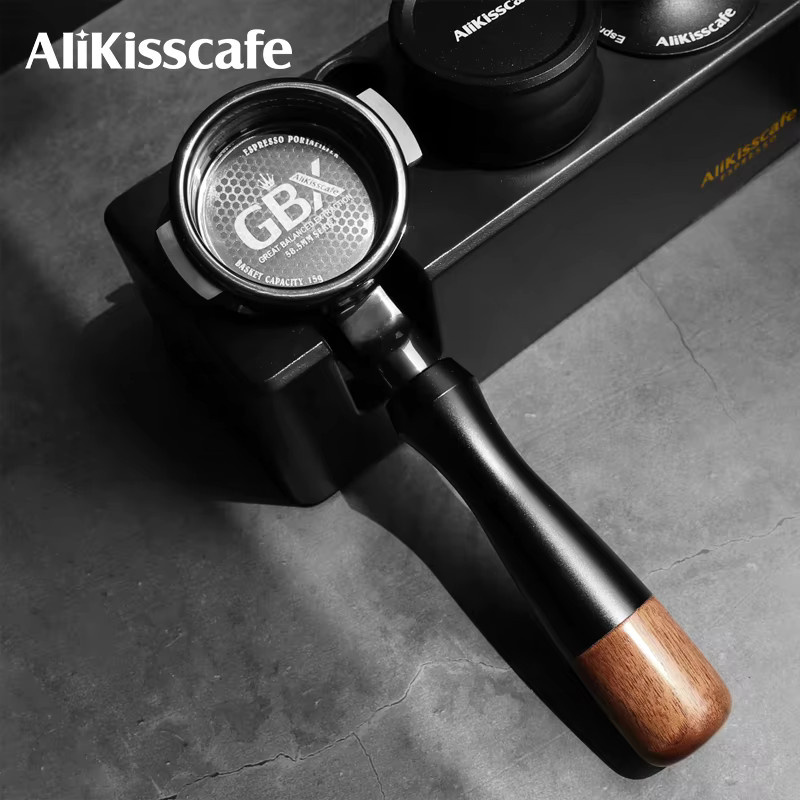 ALIKISSCAFE 58mm Bodenloser Siebträger mit präzisem Filterkorb für E61 Lelit Flair ECM Espressomaschinen-Zubehör - Bild 5