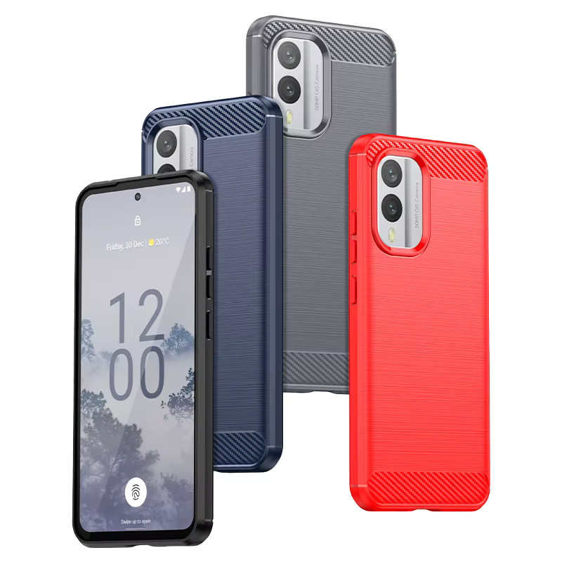 Stoßfeste Schutzhülle für Nokia X30 aus Soft Silicone TPU in Schwarz - Bild 2