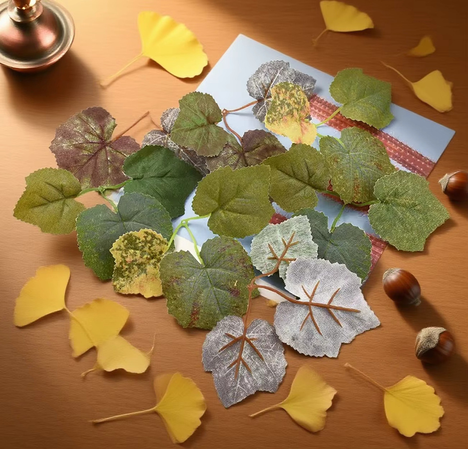 TTCY Künstliche Ahornblätter aus Seide in Grün für Hochzeiten, Dekorationen und DIY-Gartenprojekte - Bild 2