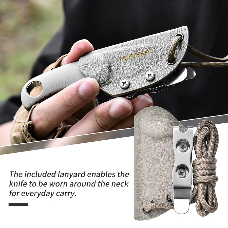 TONIFE HKT2021 Feststehendes Messer mit G10-Griff und K-Scheide für Outdoor, Jagd und EDC - Bild 2