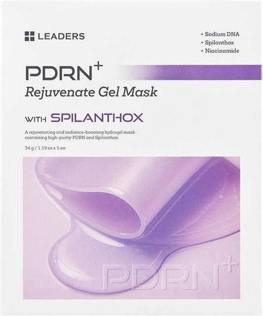 LEADERS PDRN+ Gel-Maske, 34g x 6 Blatt, Gesicht, Unisex - Bild 1