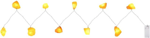 Globo LED-Lichterkette mit Salzkristallen in Gold, 10 LEDs, 165 cm Länge - Bild 1