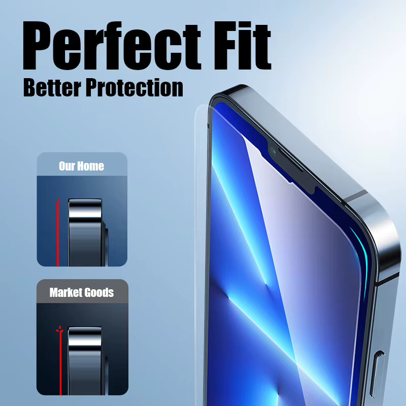 ZYXGUGU 4er Pack Transparentes 9H HD Gehärtetes Glas Displayschutzfolie für iPhone 16e, iPhone 14 Plus, iPhone 13 mini und iPhone Pro Max - Bild 3