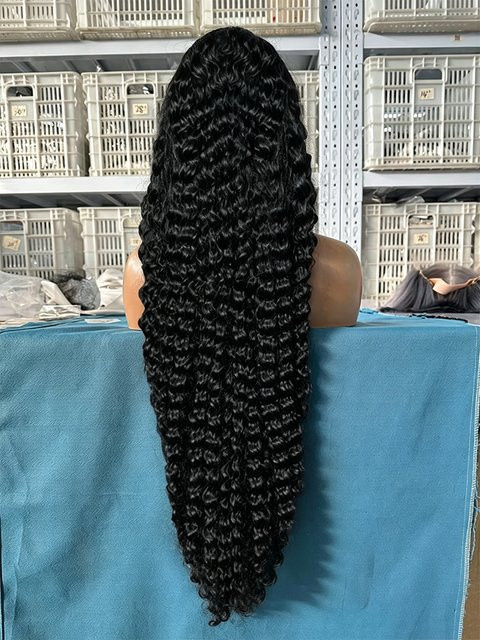 Line hair Deep Wave Glueless Perücke, 40 Zoll, 100% Echthaar, Damen - Bild 1