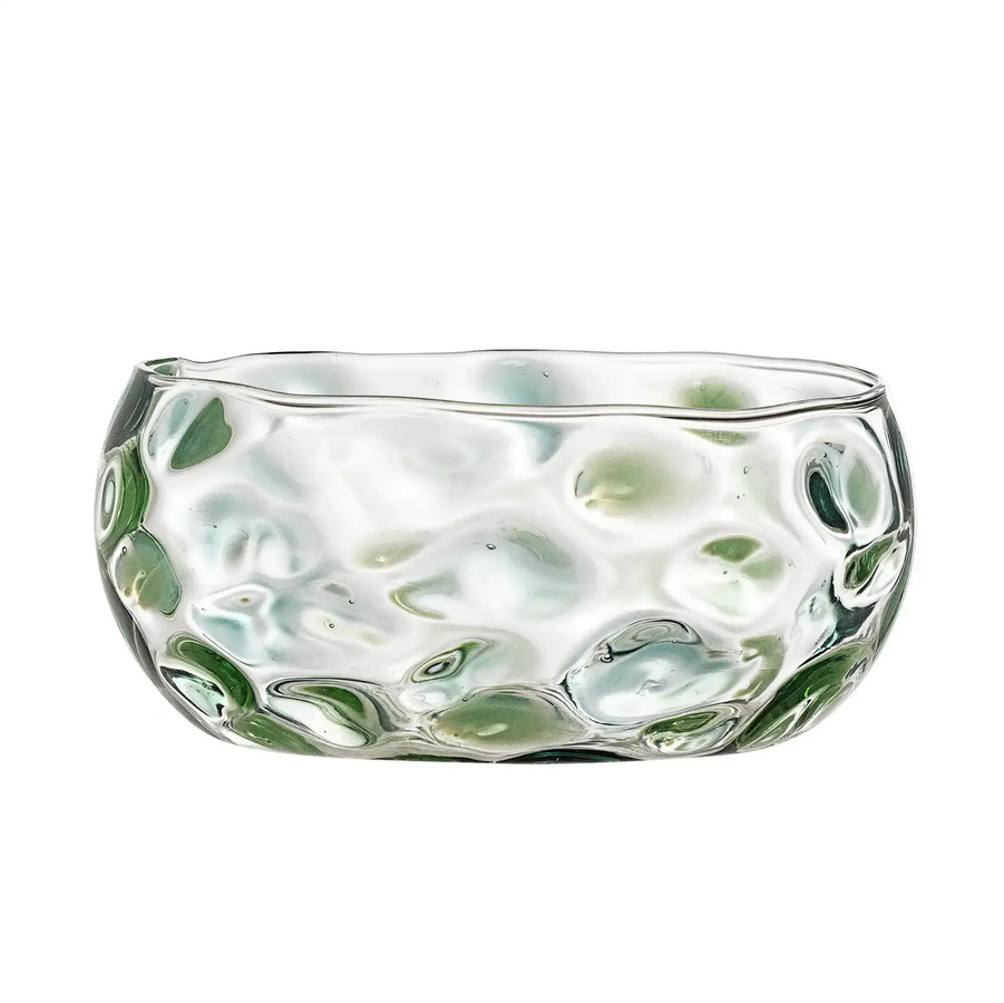 Bloomingville Glasschale Tropfen in Grün, Durchmesser: 12 cm - Bild 1