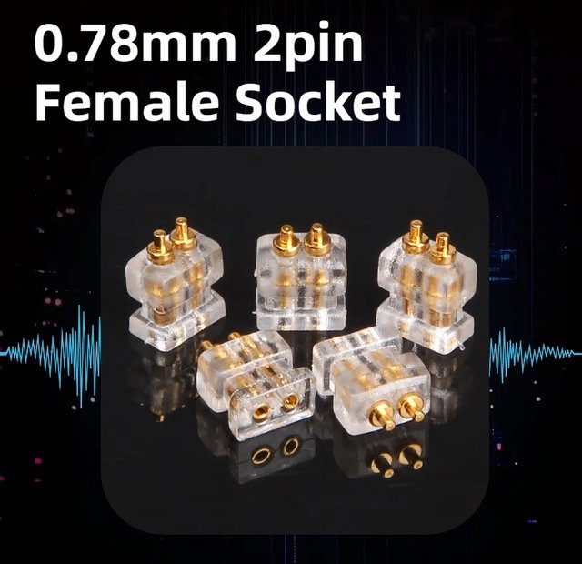 FDBOY 2pin Buchse Weiblich 0,78mm DIY Custom Kopfhörer Kabel Zubehör Stecker Transparent - Bild 1