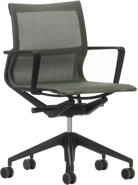 Vitra Physix Bürodrehstuhl mit Fünfstern Untergestell in Grün aus High-Tech-Textil - Bild 1