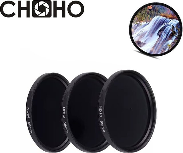 CHOHO ND-Filter Set Neutraldichte ND16 ND32 ND64 in Schwarz für Canon Nikon Sony Kameras - Bild 1