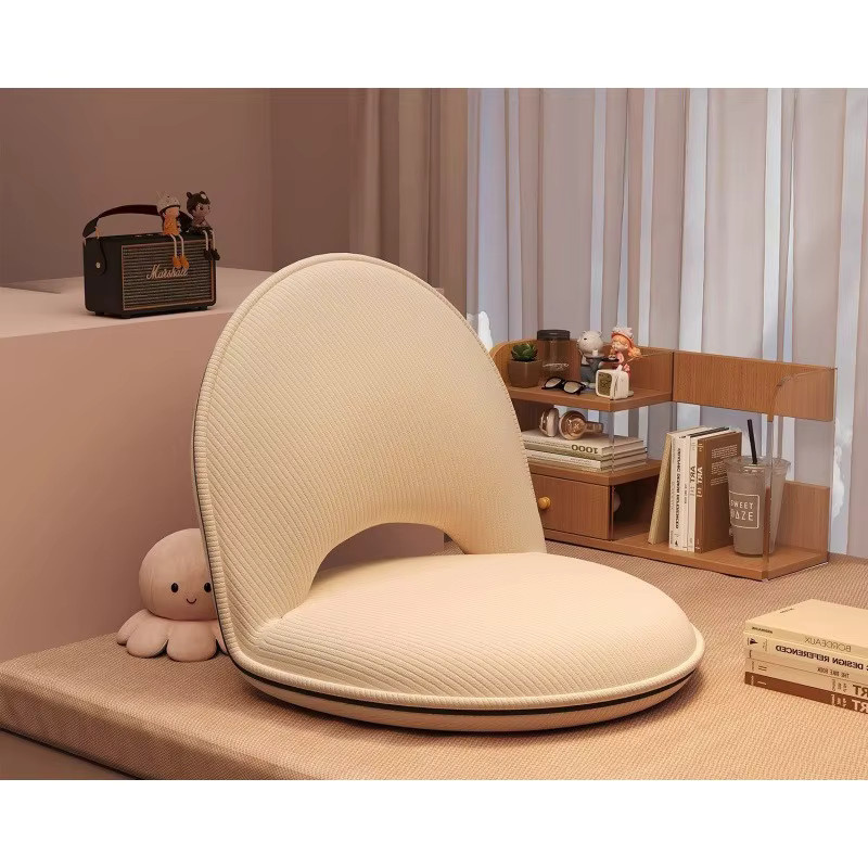 LIUSHADUOLA Lazy Sofa Tatami Bodenkissen in Grau mit verstellbarer Rückenlehne und abnehmbarem Bezug - Bild 2