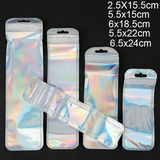 30 Stück Aclovex Laser-Kunststoff-Aufbewahrungsbeutel mit Druckverschluss in Multicolor für Schmuck und Halsketten - Bild 1