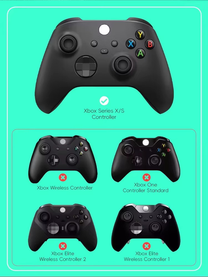 DATA FROG Ersatzgehäuse-Set für Xbox Series X/S Controller mit vorderer und hinterer Abdeckung sowie Griff für DIY-Reparaturen - Bild 4