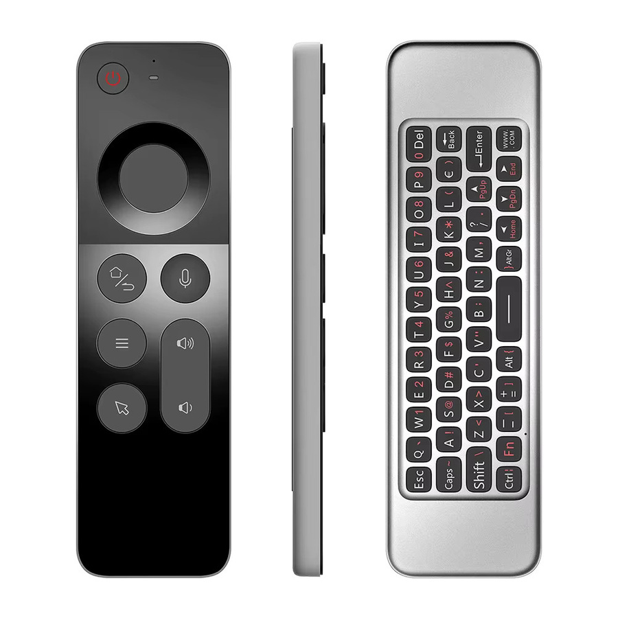 MRSVI Voice Air Mouse W3 Gyroskop Fernbedienung mit 2,4 G Wireless Tastatur und arabischer Beschriftung in Schwarz für Android TV Box, Windows und PC - Bild 5