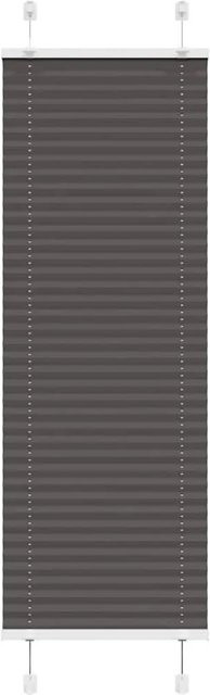 vidaXL Plissee Schwarz semi-transparent aus Polyester B: 45 cm, H: 100 cm - Bild 1