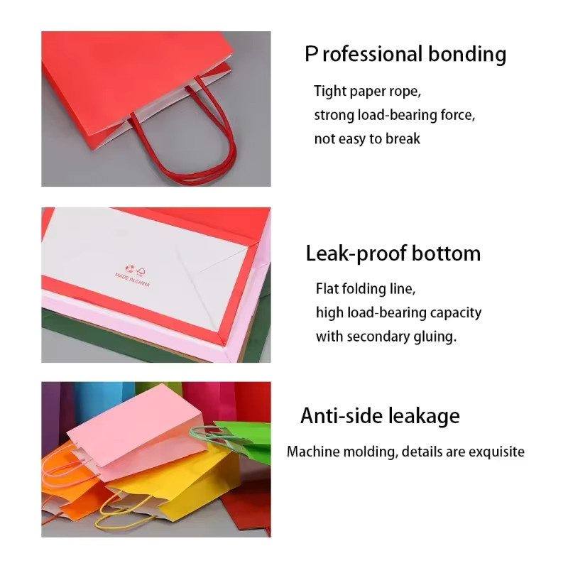 6er Set bunte Geschenktüten aus Kraftpapier für Süßigkeiten und Hochzeitsdekorationen - Bild 2