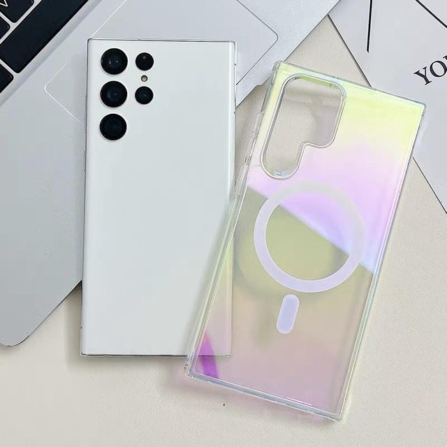 Magnetische Laser Gradient Schutzhülle für Samsung Galaxy S26 S25 S24 S23 S22 S21 A16 A07 A35 A17 Ultra Plus FE Transparent Stoßfest - Bild 1