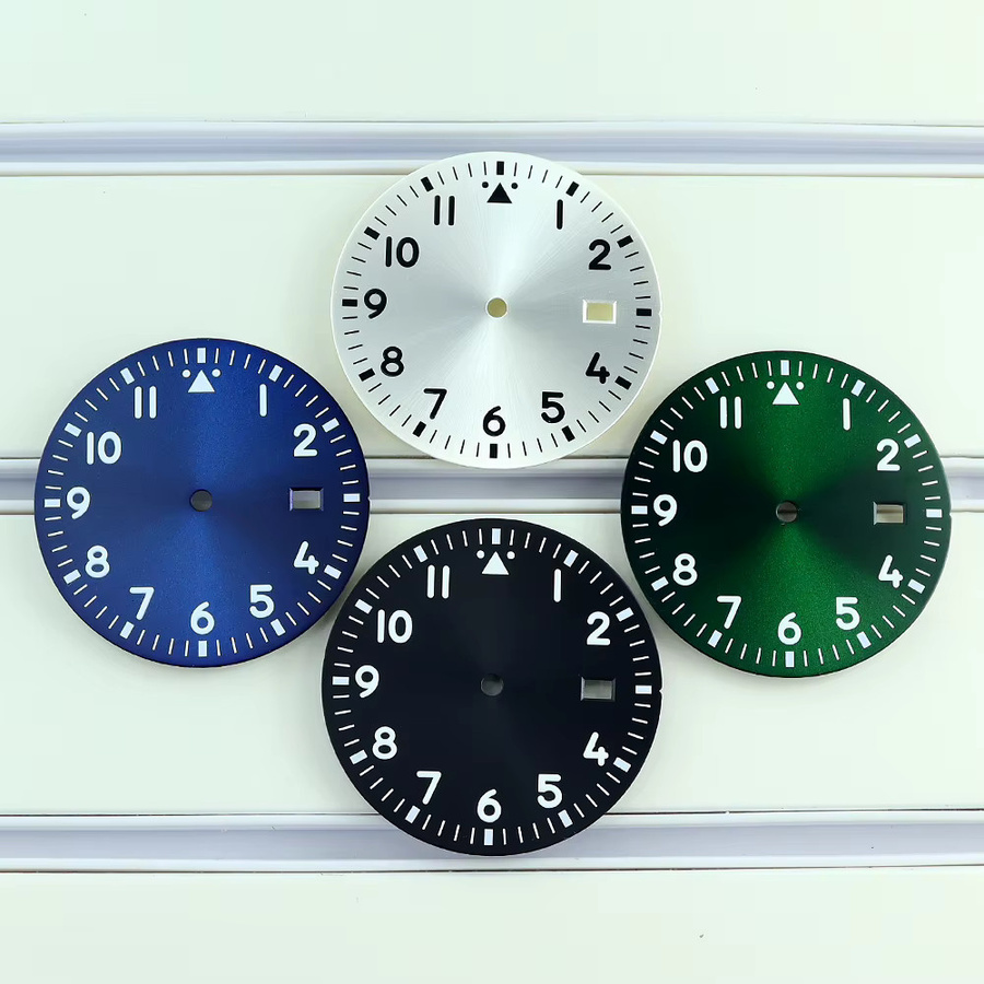 Einzeldatum-Zifferblatt für Pilotenuhr, 33,8 mm, Unisex - Bild 3