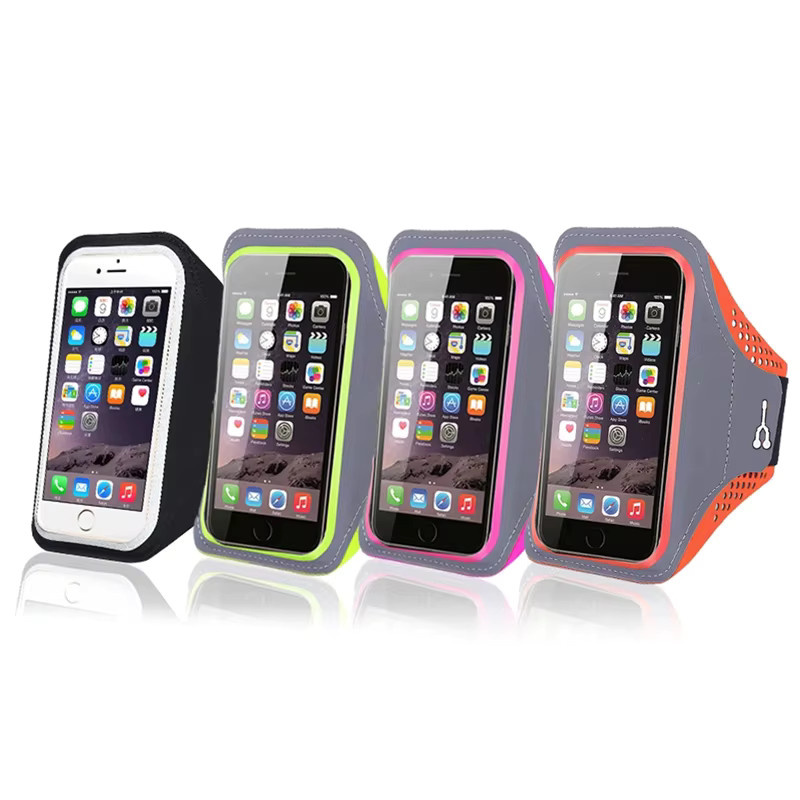 Laufarmband für iPhone, Samsung, Xiaomi, Oppo, Huawei und Honor als Outdoor Sports Handytasche in Orange - Bild 1