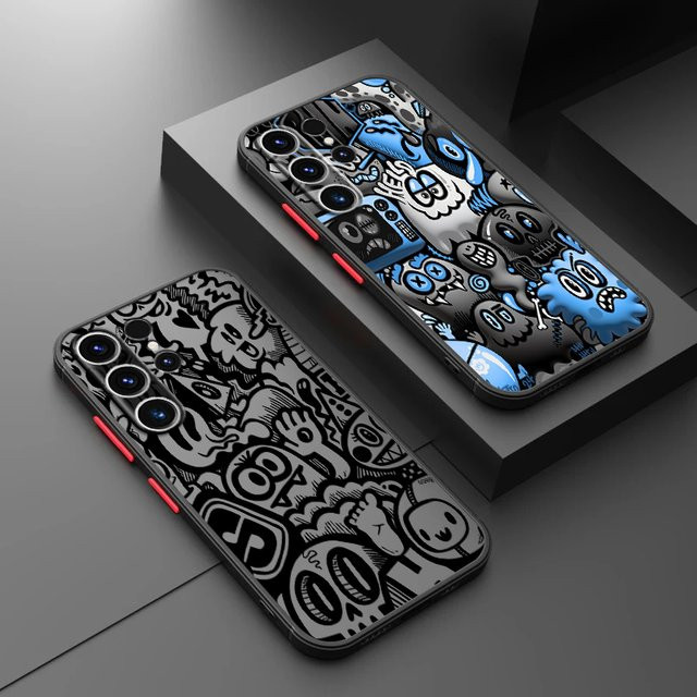 Samsung Handyhülle mit Graffiti-Design in Schwarz für verschiedene Galaxy Modelle - Bild 1