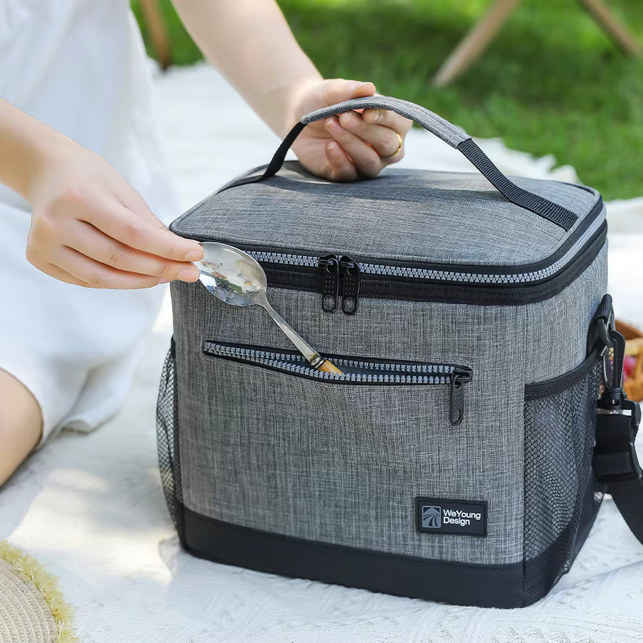 LISM Isolierte Campingtasche mit PEVA-Innenfutter, 12 l, Grau - Bild 5