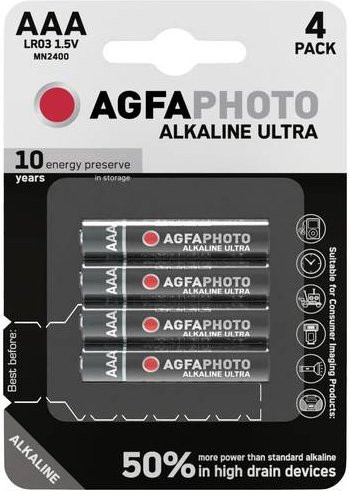 AgfaPhoto Ultra AAA Micro Batterien Alkali-Mangan 1.5V, 4 Stück - Bild 1