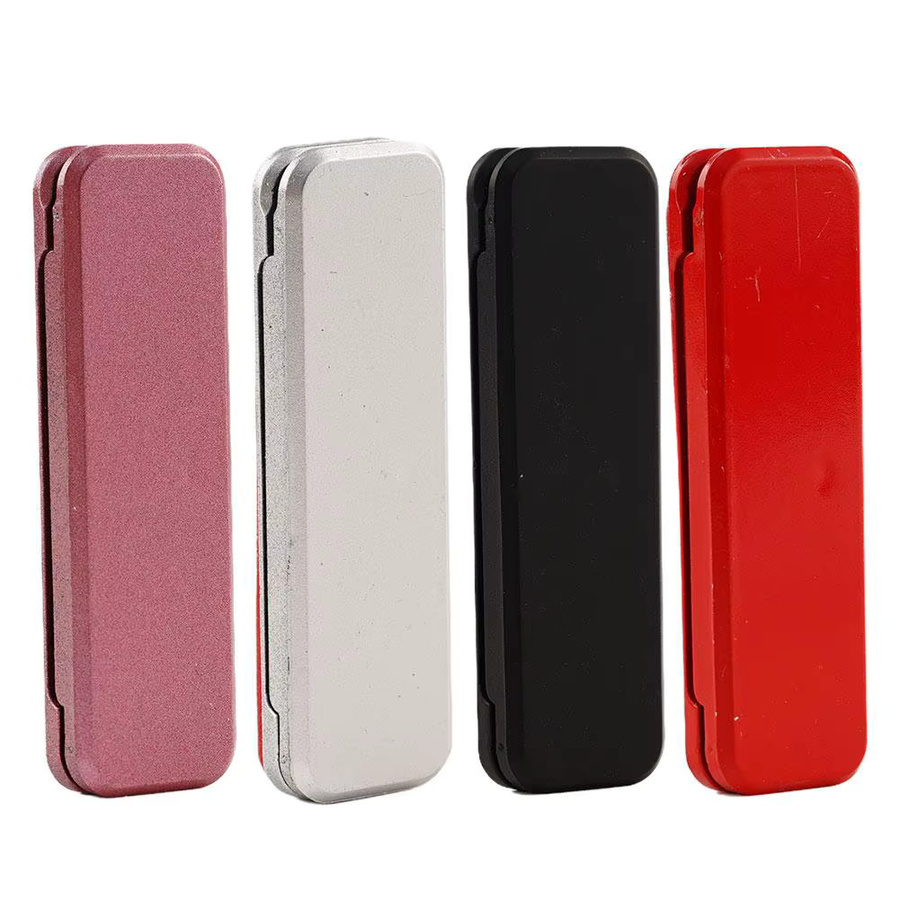 Klappbare Handy-Ständerhalterung aus Metall in Pink, ultradünner Mini-Telefonhalter für den Desktop - Bild 4