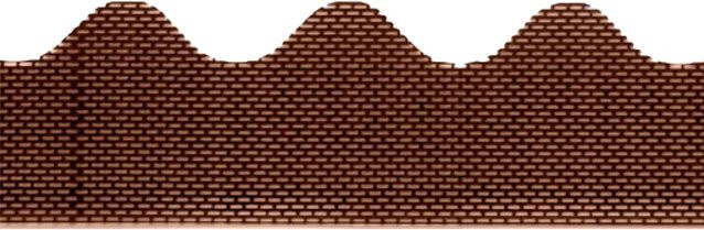 Daprona Traufenbelüftungsprofil Wellenförmig aus PVC in Braun, Länge: 105 cm - Bild 1