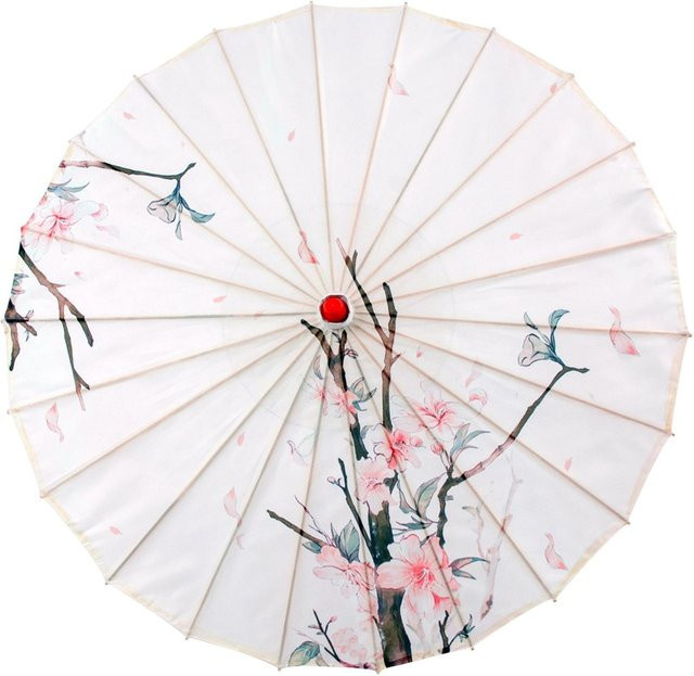 Traditioneller chinesischer Bambusseiden-Schirm Wit Angel für Tanz, Hochzeiten und Bühnenauftritte - Bild 1