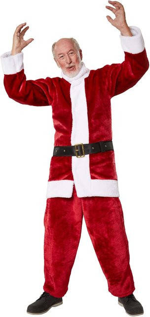 tectake Herrenkostüm Weihnachtsmann-Set, dunkelrot - Bild 1