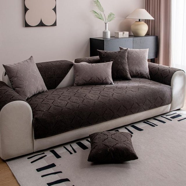 Super Six Jacquard Chenille Sofabezug wasserabweisend und rutschfest, B/T/H: 70 x 70 x 70 cm - Bild 1