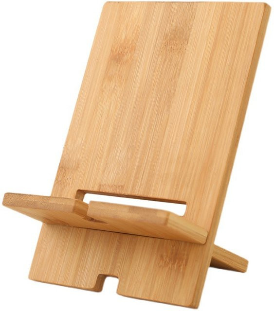 Creative Lazy Multifunktionsständer aus Bambus als praktischer Smartphone-Ladeständer für deinen Desktop, Farbe: Braun - Bild 1