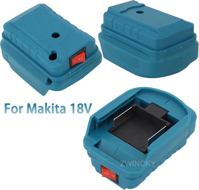Makita 18V Lithium-Batterie DIY Adapter Konverter Basis mit Schalter in Blau für BL1830 BL1840 BL1850 - Bild 1
